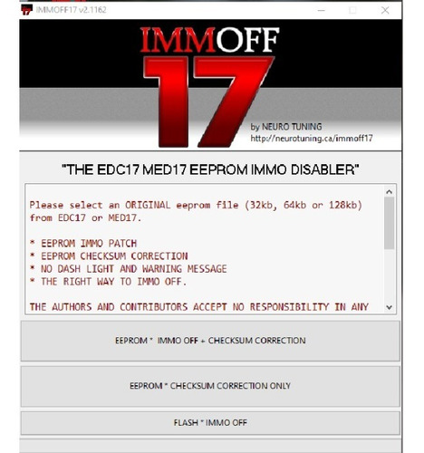 Software Immo Off Correción Checksum Edc17, Med17 Y Mev17