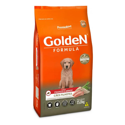 Ração Golden Para Cachorro Filhote Frango E Arroz 15kg | Frete grátis