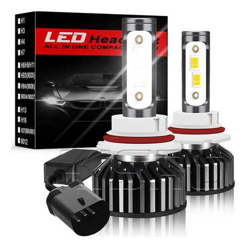 Kit De Focos Led 9007 Haz Alto Y Bajo Para Jetta A4 2000-07