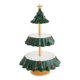 Estante De Mesa Para Aperitivos Con Forma De Árbol De Navida