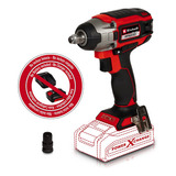 Llave Impacto Inalambrica 18v Einhell Impaxxo 1/2 230nm Color Rojo