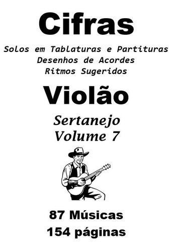 Caderno De Cifras Sertanejo Violão Vol 7  154pg87 Músicas