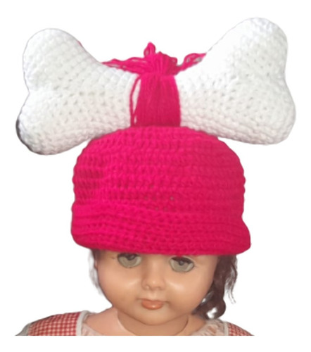 Gorro Gorrito Pebbles Picapiedra Bebes Niñas Tejido Crochet