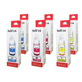 Pack 6 Tintas Gi-190 Colores Refill Ink Para Canon 