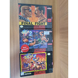 Jogo Cib Lote + Top Final Fight 1 2 3 Lindos Super Nintendo