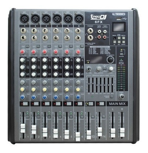 Consola Pro Dj 6fx Interfaz De Audio Usb Prodj 6 Fx Original