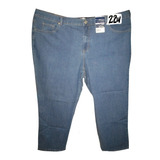 Pantalon Jeans Azul Mezclilla Talla 22w (42mex) Basic Editio