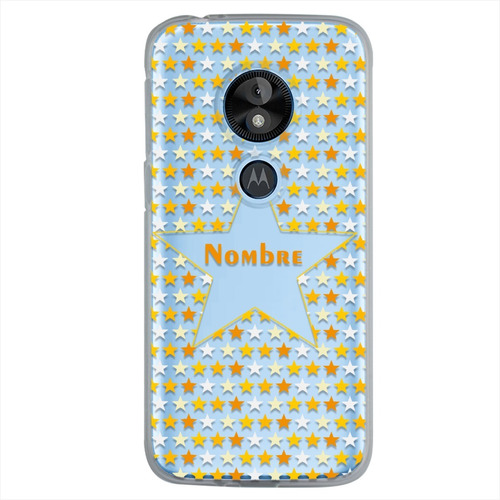 Funda Para Motorola Estrellas Personalizada Con Tu Nombre