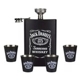Kit Cantil De Whisky 270 Ml E 4 Copos Shot Personalizado Jd