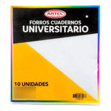 Forro Cuaderno Universitario Transparente 10 Unidades Color Colores