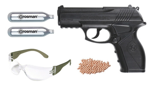 Pistola Crosman P10 Kit De Plastico Co2 De Bbs 4.5mm (p10kt)
