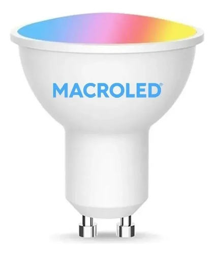 Lámpara Led Dicroica Wifi 5w Smart Rgb Macroled Pack X10