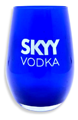 Vaso Skyy Vodka De Vidrio Azul 400ml 