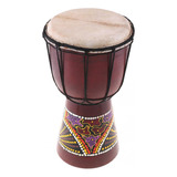Tambor Africano, Instrumento Tradicional De Madeira Maciça A