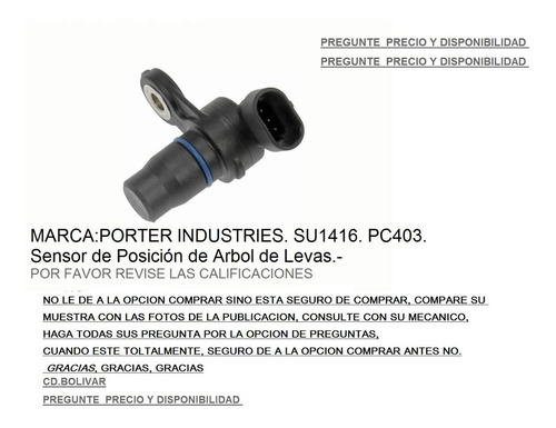 Sensor Arbol Leva Chevrolet Colorado 04/06 Hummer H3 Su1486 Foto 5