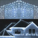 1juegos Luces Navidad Cascada 500 Led 12 Mts Azul