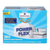 Bolsas P/ Basura Power Flex, Member's Mark, 49.2l (180 Pzas)