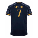 Jersey Vini Jr #7 Visita Jugador Madrid Talla S 2023/2024