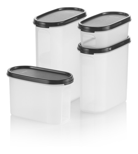 Pack 4 Contenedores Tupperware Organizador Despensa Oval