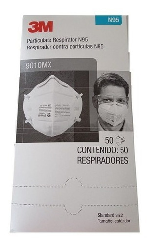 Respirador 3m 9010mx N95, Mascarilla Cubreboca 50 Pzas