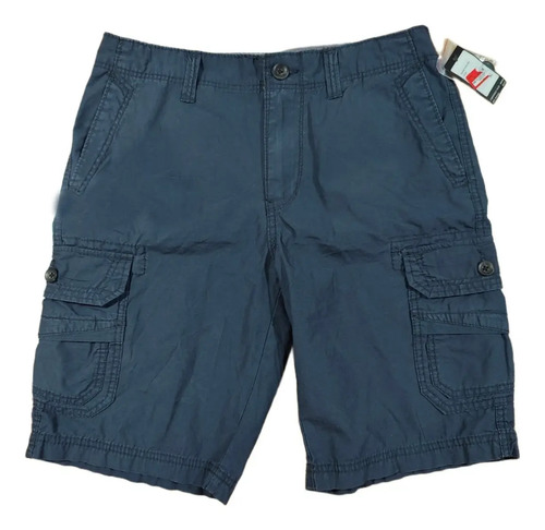 Short Cargo De Hombre Rojo Y Azul Union