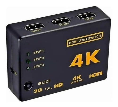 Switch Hdmi 4k 3x1 Splitter Video Alta Calidad Controlremoto