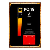 1 Cartel Metalico Estampado Atari Pong Vintage 40x28 Cms