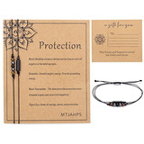 Pulsera De Protección Con Obsidiana Negra Para Mujer