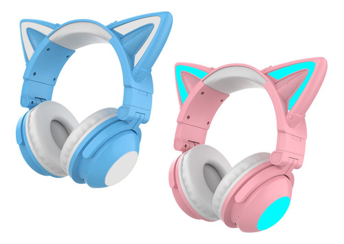 2x Auriculares Inalámbricos Con Orejas De Gato Auriculares