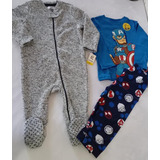 Set Mameluco Y Pijama P/niño Capitán América