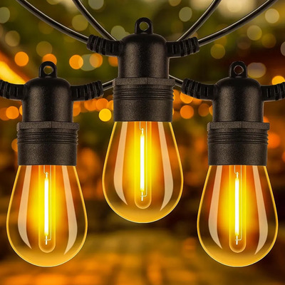 Guirnalda De Luces Led Exterior 15m 15+1 Focos Led Serie De Luz Vintage Decorativas Para Jardin Laspang | Envío gratis