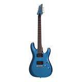 Guitarra Eléctrica Schecter C-6 Deluxe De Tilo Satin Metallic Light Blue Satin Con Diapasón De Palo De Rosa