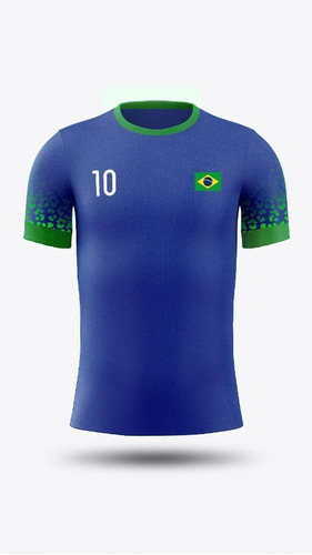 Camiseta Camisa 10786 Bandeira  Brasil Verde Azul Amarelo  