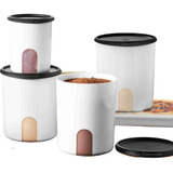 Tupperware Kit 4 Potes Visualware Mantimentos Secos