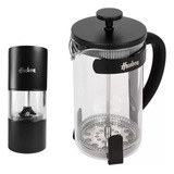 Set Molinillo 12,5 Cm Cafetera 800 Ml Negro Hudson Original