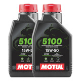 Aceite Moto 4t 5100 15w50 Semi Sintetico Motul 2 Litros