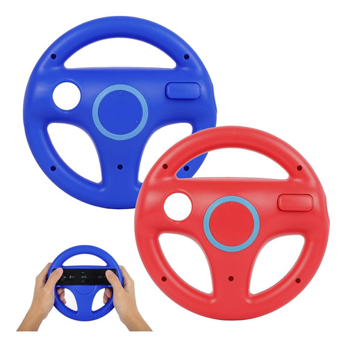 Gh 2pcs Wii (u) \ Wii Wheel Para Mario Kart 8 Y Otros Juegos