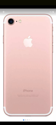 iPhone 7 Rose Batería Al 70% Vidrio Rajado Abajo A La Derech