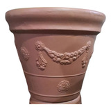 Maceta De Cemento Pintado Barro Vaso Milo 58 Deco Jardin