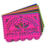 Papel Picado Personalizado / Logotipo De Empresa Plástico