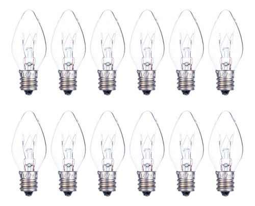 Lámpara Incandescente Vintage Bulb E12 De Repuesto, 12 Unida