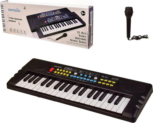 Órgano Teclado Musical C Micrófono 37 Teclas 8 Tonos Bd37172