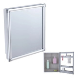 Armário Banheiro Espelho Sobrepor Embutir 1 Porta 31x10x36cm