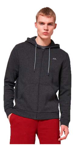 Polerón Oakley Relax Full Zip Hombre Gris Oscuro