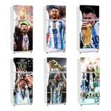 Vinilos Ploteos Impresos Heladeras Futbol Leo Messi Mundial