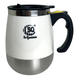 Caneca Copo Mixer Isotérmica Dupla Parede Com Tampa 400ml