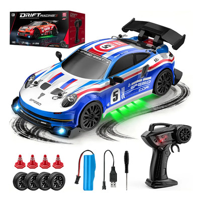 Coche de Carreras RC Drift 1:24 E80-ZLL 2.4GHz Batería Recargable Luces | Envío gratis