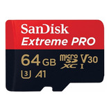 Sandisk Extreme Pro Micro Sd Xc 64gb 100mb/s U3 C10 V30 A1