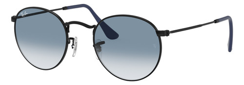 Ray Ban Rb3447n Round Negro Azul Degradado