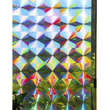 Ventana Decorativa Película Holográfica Prismático De Vidrio